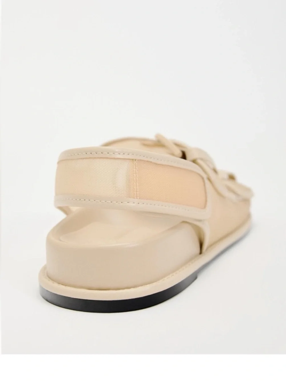 Zara Cream Buckle Sport Sandals - Picture 5 of 14